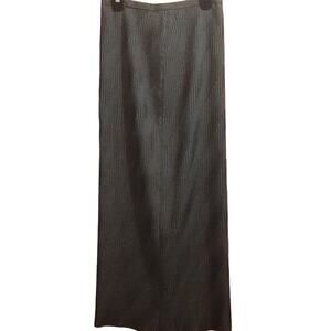 Adeco Women's Long Gray Ribbed Maxi Skirt Size 8 boho lagenlook